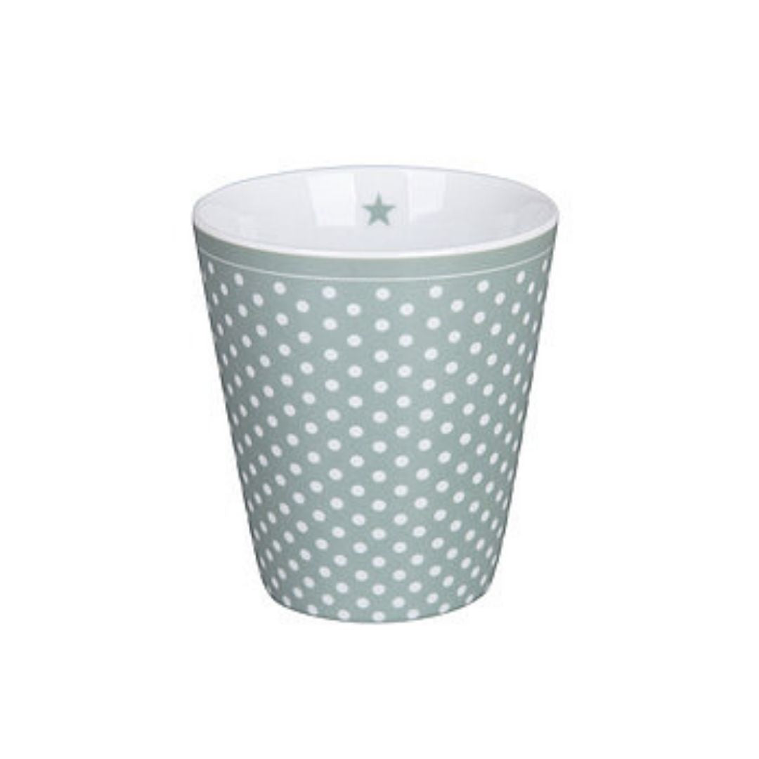Krasilnikoff Happy Mug ´Micro Dots dusty green ´