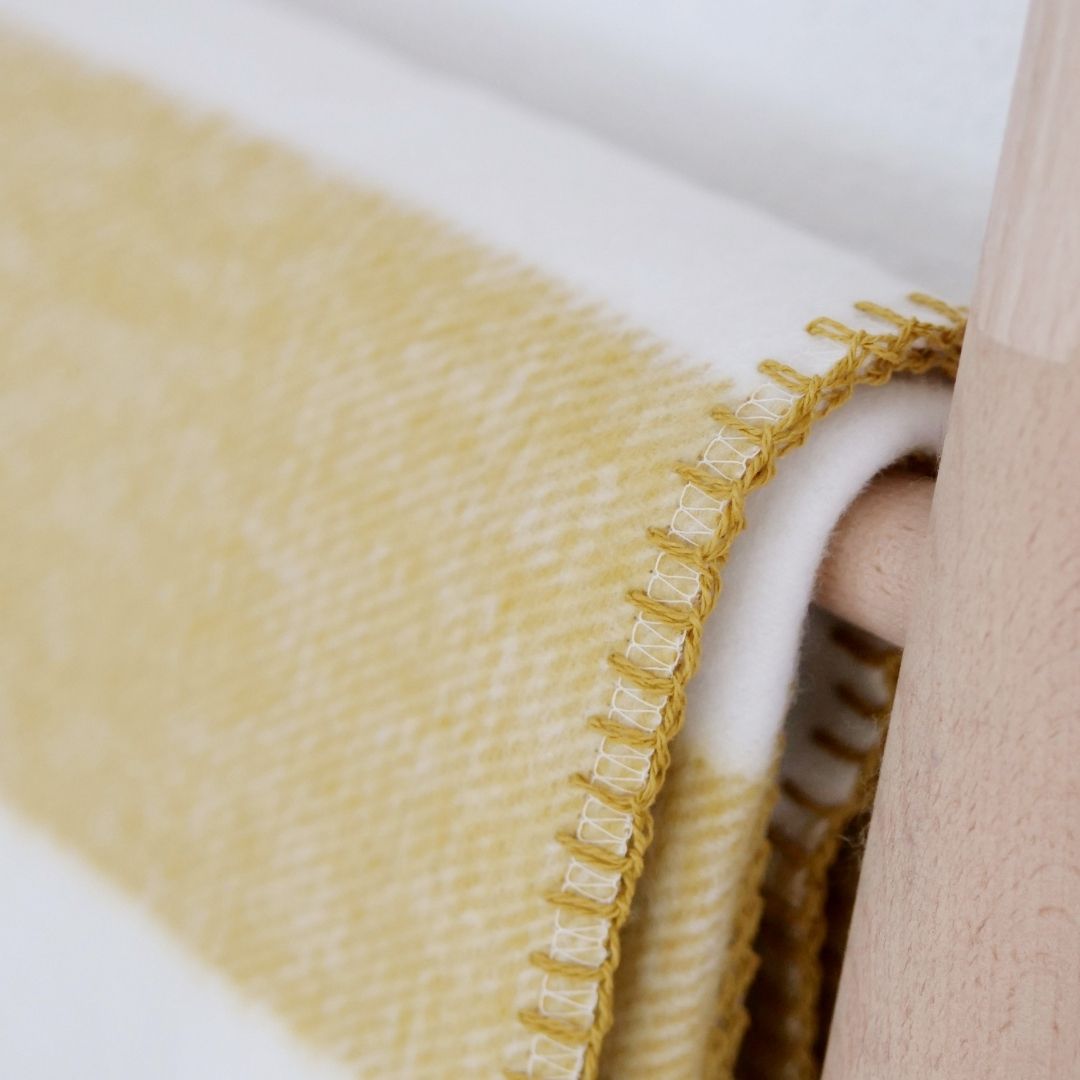 RIEMA Bio- Baumwolldecke Stine gelb