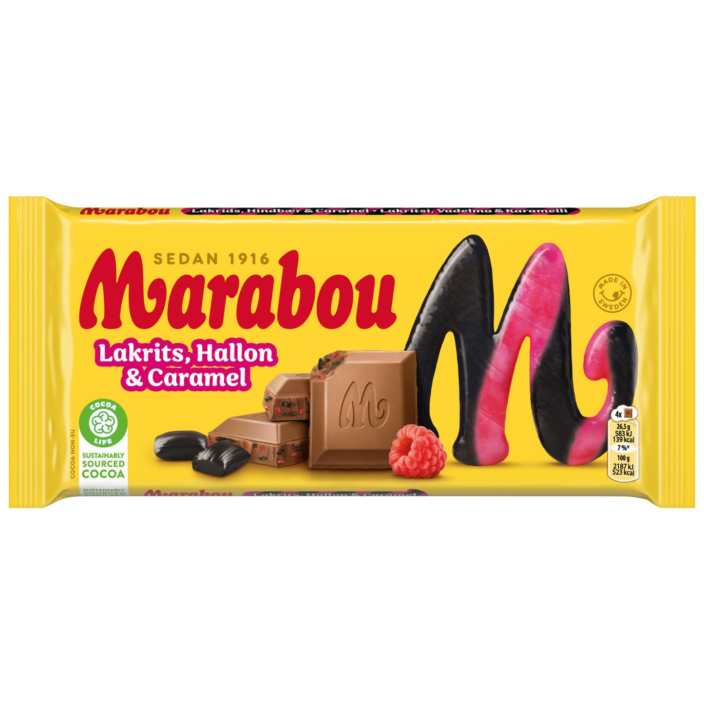Marabou - lakrits, hallon & caramel