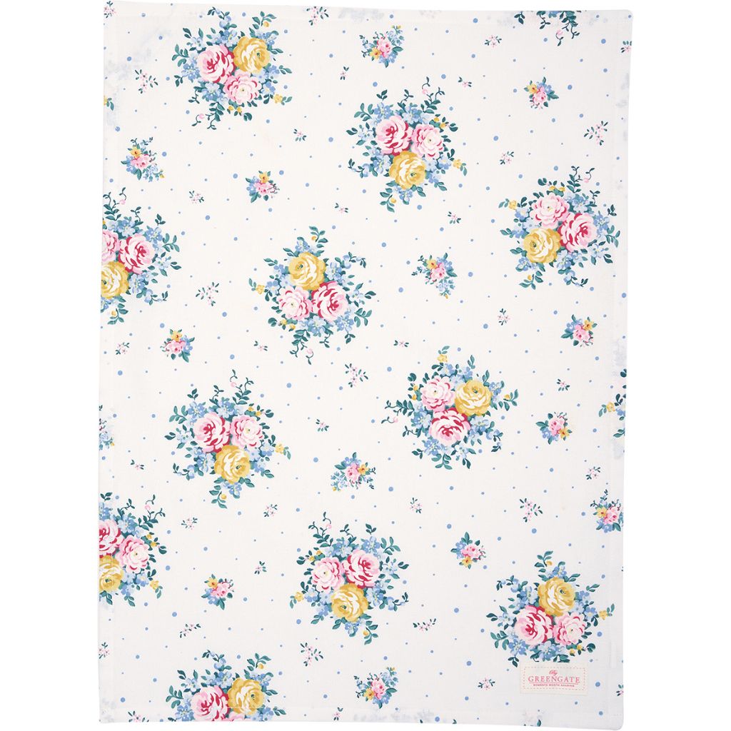 Greengate Geschirrtuch Laura white